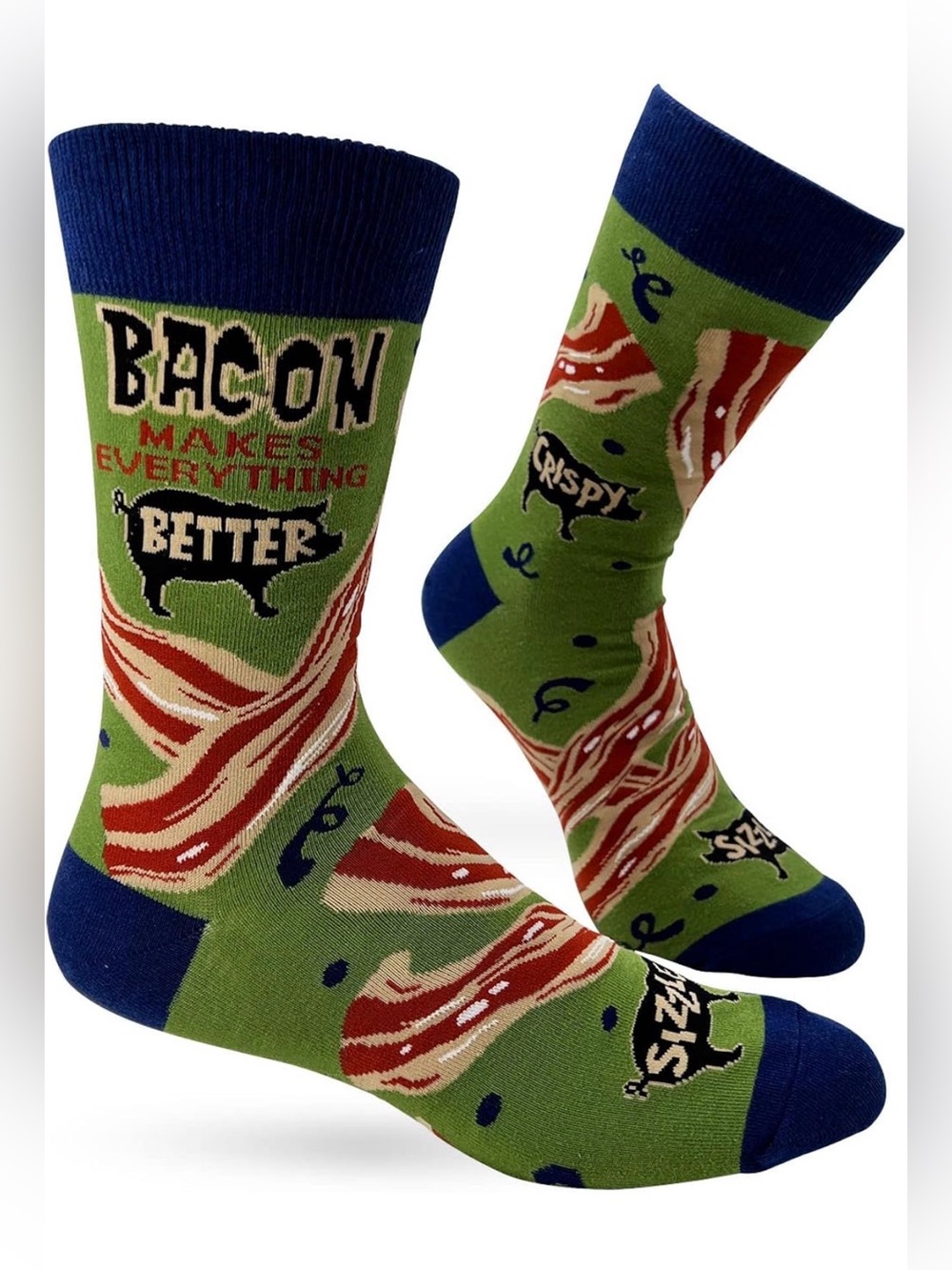 2 Pair Novelty Men's Crew Socks